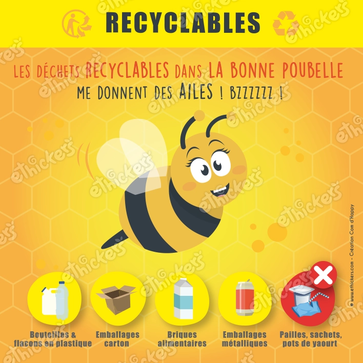 Stickers tri sélectif recyclables
